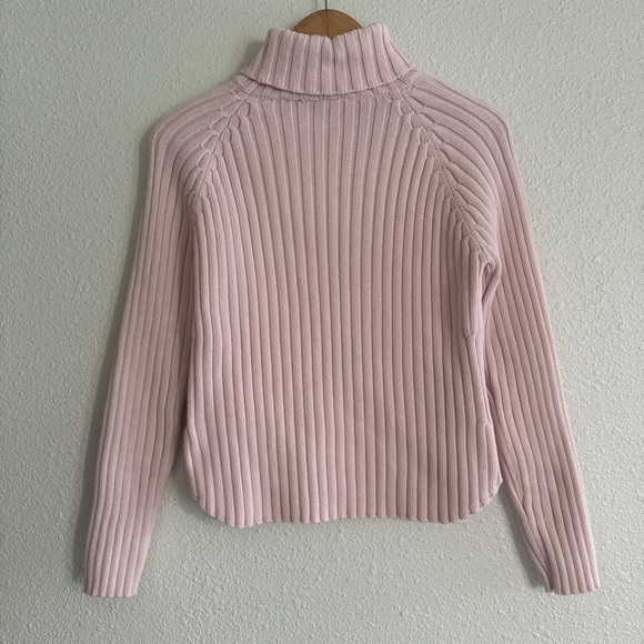 Y2K Gap Ribbed Turtleneck Sweater Coquette Feminine Preppy Vintage - Picture 3 of 6